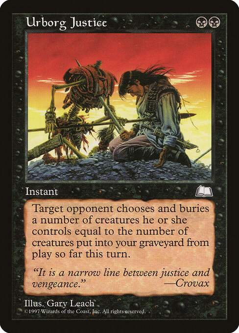 Urborg Justice WTH- Rare Excellent Englisch