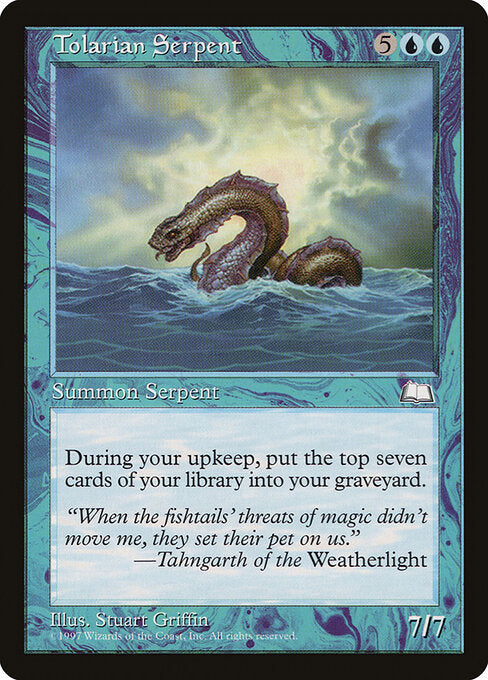 Tolarian Serpent WTH- Rare Light Played Englisch