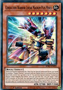 Conduction Warrior Linear Magnum Plus Minus BPRO-EN099 Super Rare Near Mint Englisch 1. Auflage