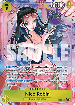 Nico Robin (EB03-055) (V.2) EB03 Alternate Art Light Played Englisch