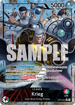 Krieg (OP15-001) (V.2) OP15 Alternate Art Near Mint Englisch