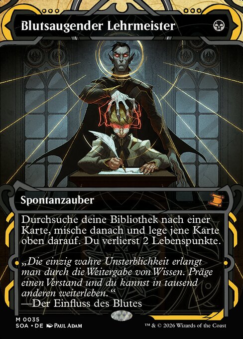 Blutsaugender Lehrmeister (V.1) SOA-35 Mythic Near Mint Deutsch