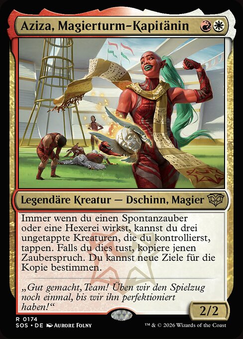 Aziza, Magierturm-Kapitänin SOS-174 Rare Near Mint Deutsch Foil