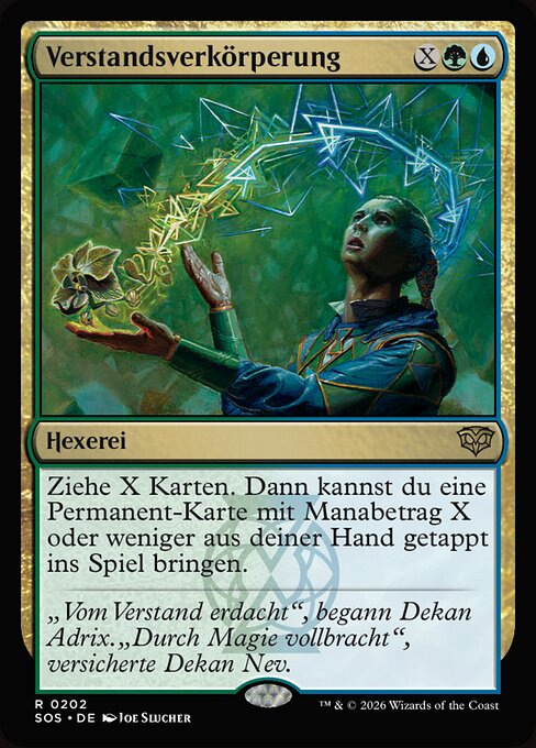 Verstandsverkörperung SOS-202 Rare Near Mint Deutsch Foil