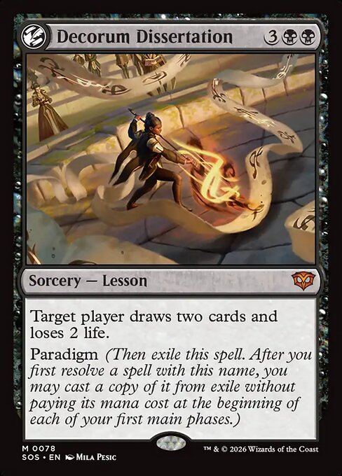 Decorum Dissertation SOS-78 Mythic Near Mint Englisch Foil