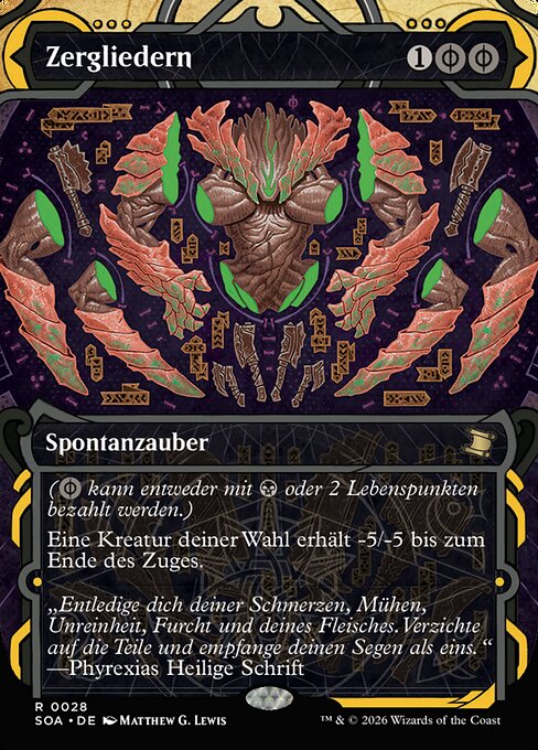 Zergliedern SOA-28 Rare Near Mint Deutsch Foil