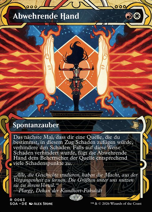 Abwehrende Hand SOA-63 Rare Near Mint Deutsch Foil