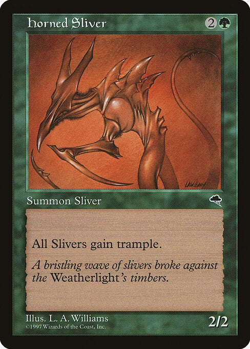 Horned Sliver TP- Uncommon Light Played Englisch