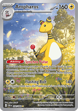 Ampharos CRI-090 Illustration Rare Near Mint Deutsch