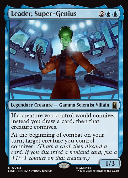 Leader, Super-Genius MSH-64 Rare Near Mint Englisch Foil