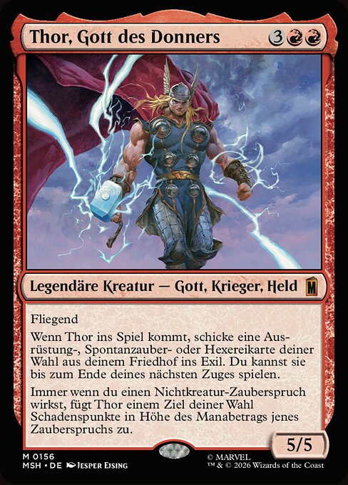 Thor, Gott des Donners MSH-156 Mythic Excellent Deutsch