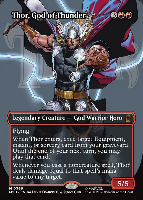 Thor, God of Thunder (V.2) XMSH-369 Mythic Near Mint Englisch Foil