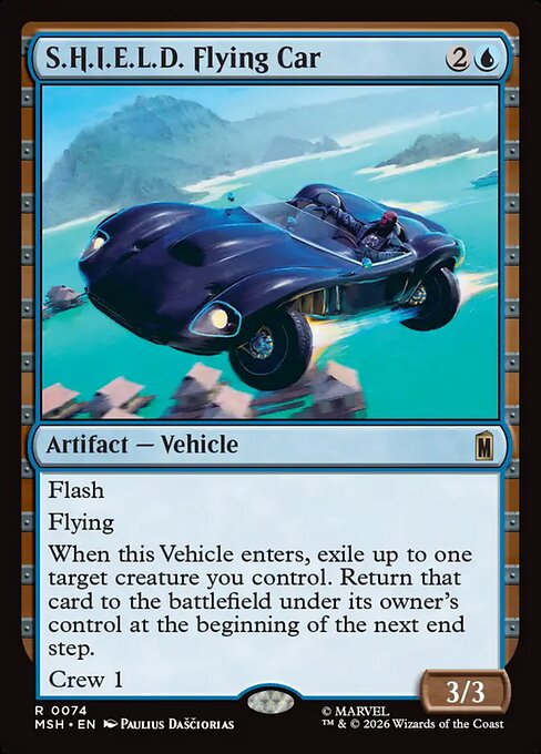 S.H.I.E.L.D. Flying Car MSH-74 Rare Near Mint Englisch Foil