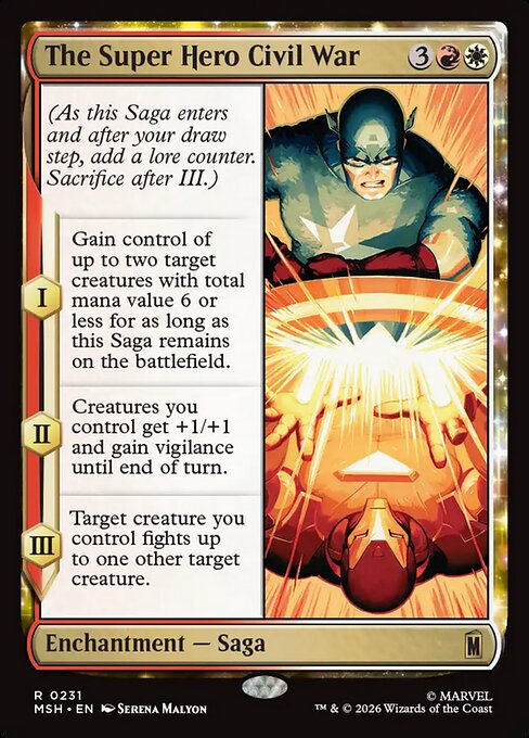 The Super Hero Civil War MSH-231 Rare Near Mint Englisch Foil