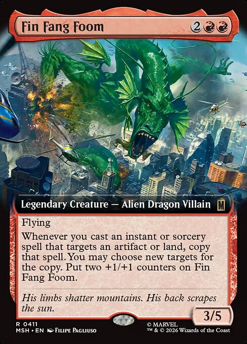 Fin Fang Foom XMSH-411 Rare Near Mint Englisch Foil