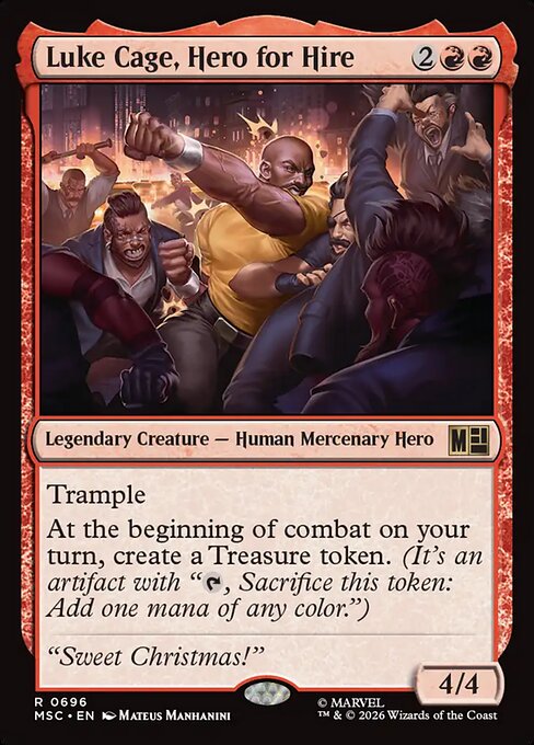 Luke Cage, Hero for Hire XMSC-696 Rare Near Mint Englisch Foil