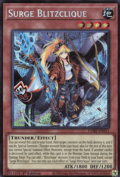 Stoß Blitzclique CORI-DE011 Secret Rare Excellent Deutsch 1. Auflage