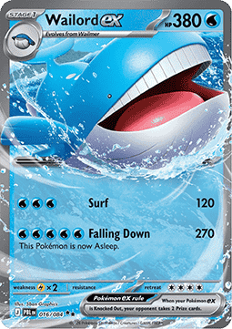 Wailord ex PBL-016 Double Rare Near Mint Deutsch