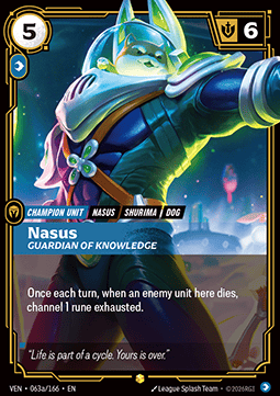 Nasus, Guardian of Knowledge (V.2) VEN-063a Showcase Near Mint Englisch Foil
