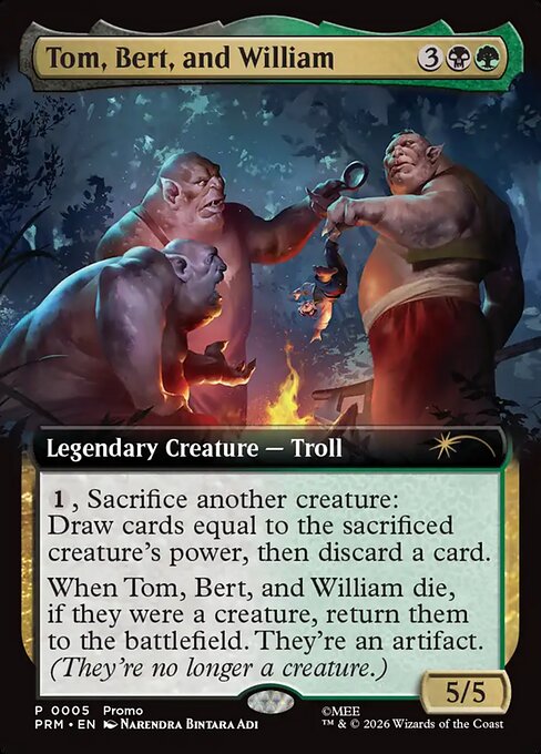 Tom, Bert, and William MTGP- Rare Light Played Deutsch