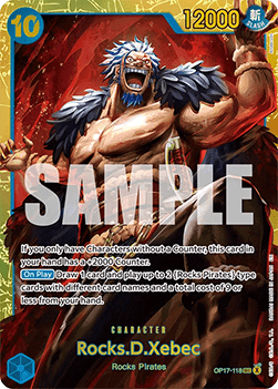 Rocks.D.Xebec (OP17-118) (V.1) OP17 Secret Rare Near Mint Englisch