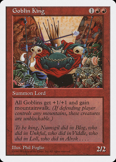 Goblinkönig 5ED- Rare Light Played Englisch