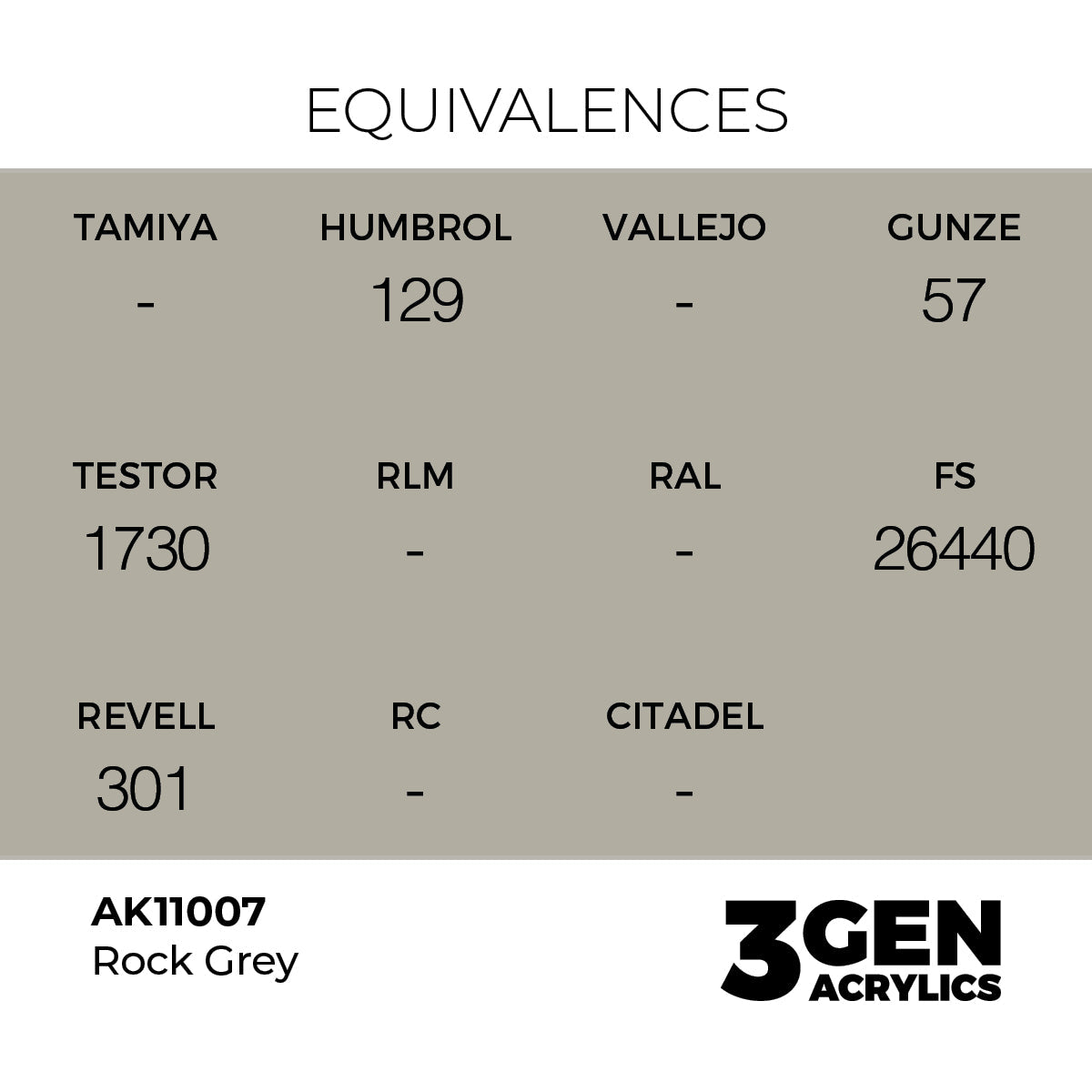 AK Interactive 3GEN Rock Grey 17ml