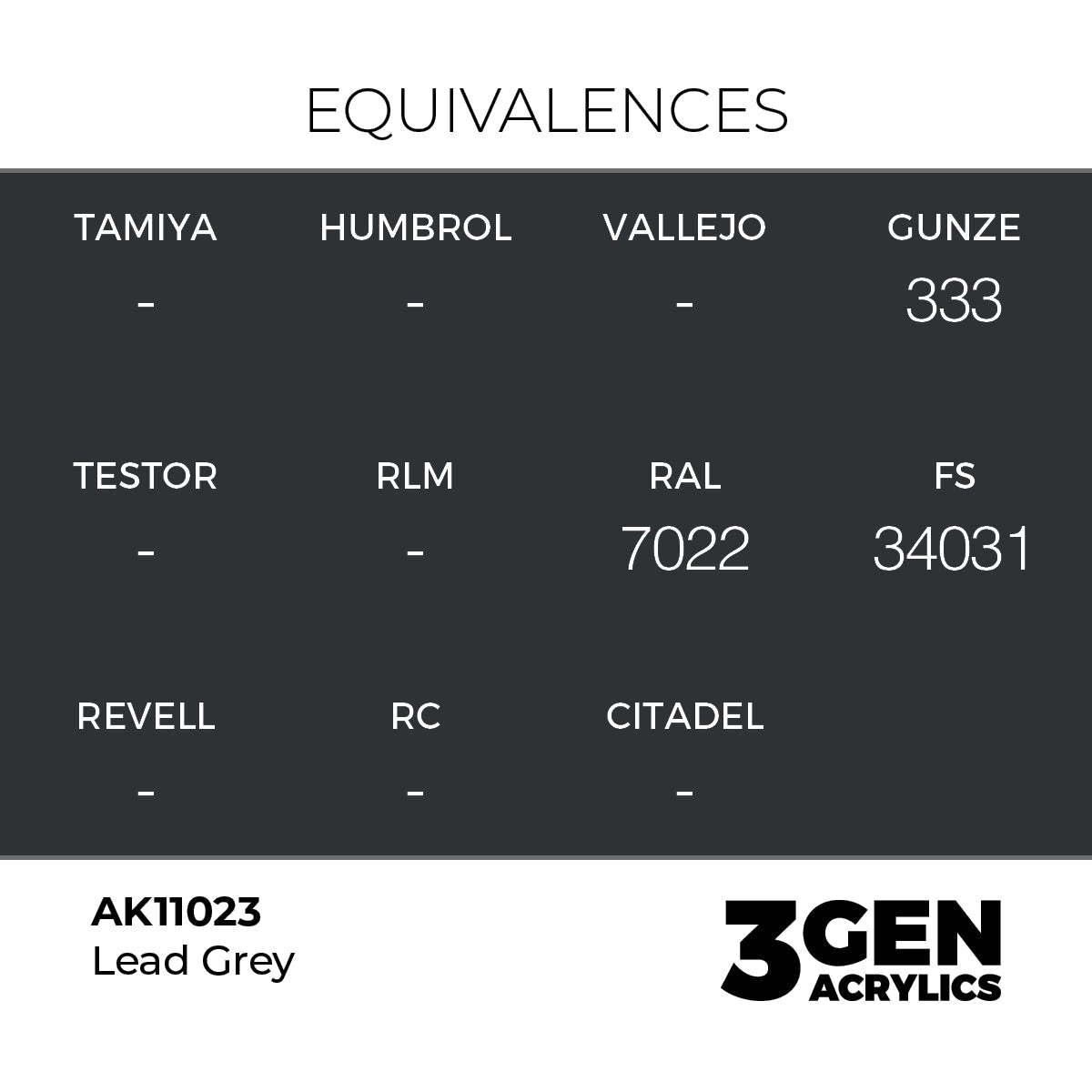 AK Interactive 3GEN Lead Grey 17ml