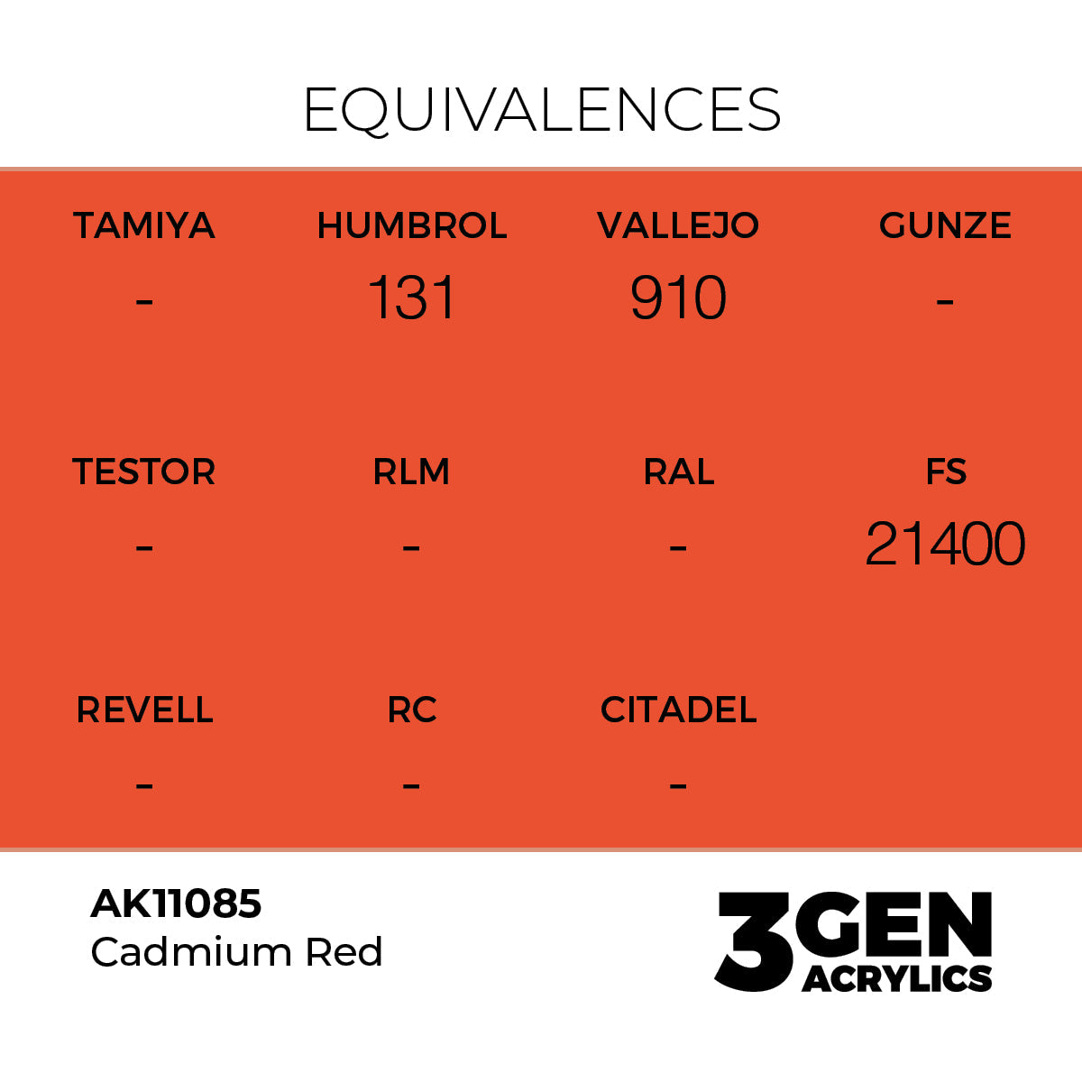 AK Interactive 3GEN Cadmium Red 17ml