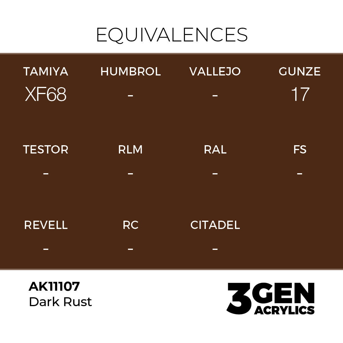 AK Interactive 3GEN Dark Rust 17ml