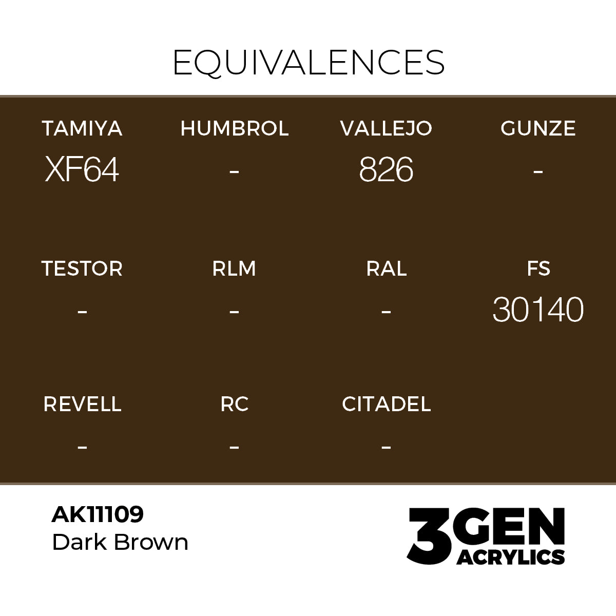 AK Interactive 3GEN Dark Brown 17ml