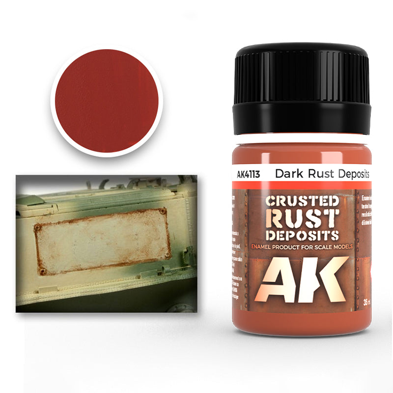 AK Interactive Enamel Effects Dark Rust Deposits