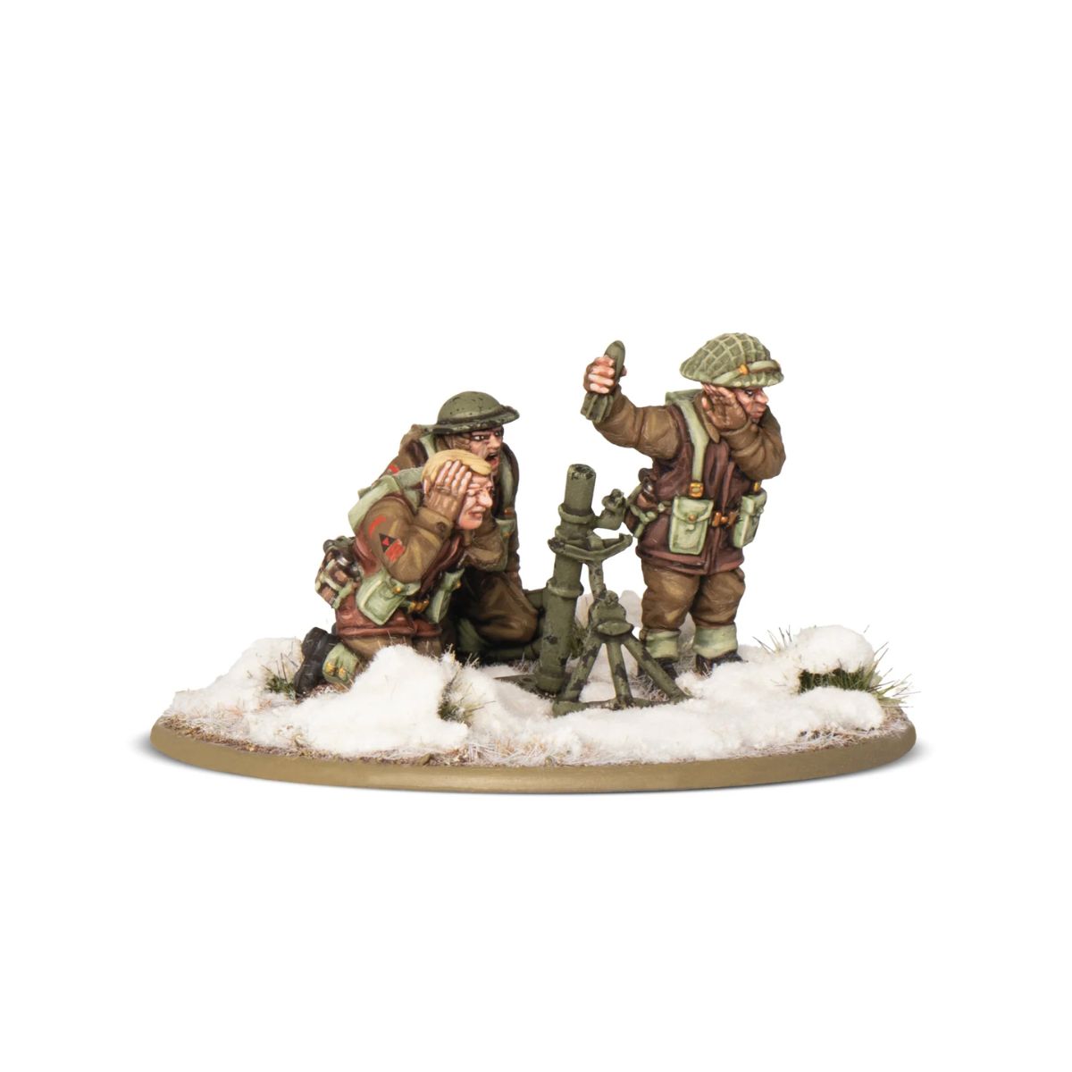 Bolt Action British & Canadian Infantry (Winter) Medium Mortar Team