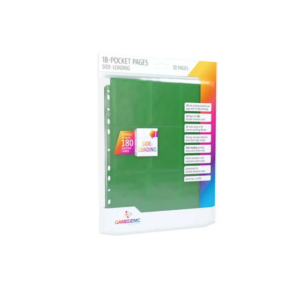 Gamegenic 18-Pocket Pages Side-Loading Grün