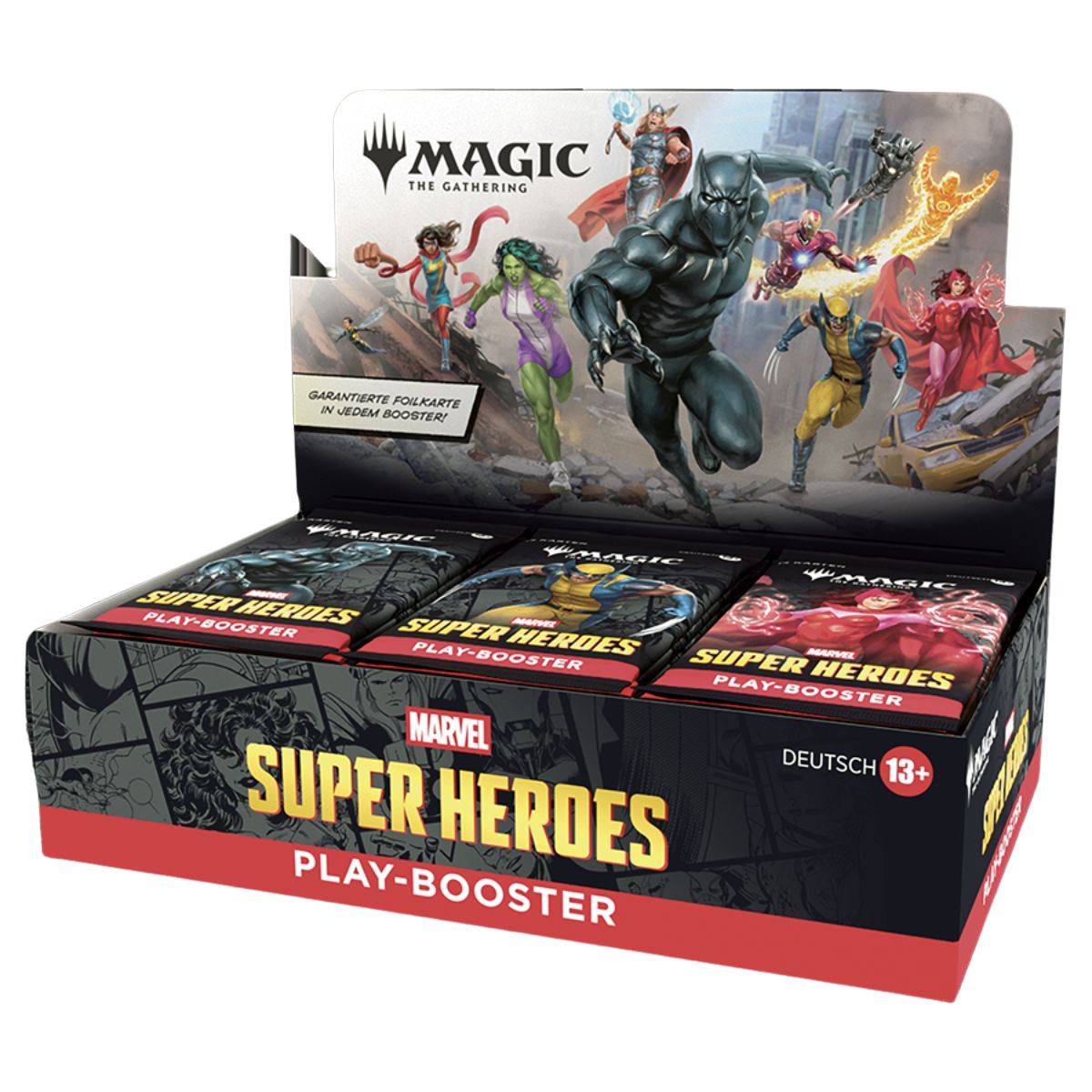 Magic: The Gathering Marvel Super Heroes Play Booster Display Deutsch