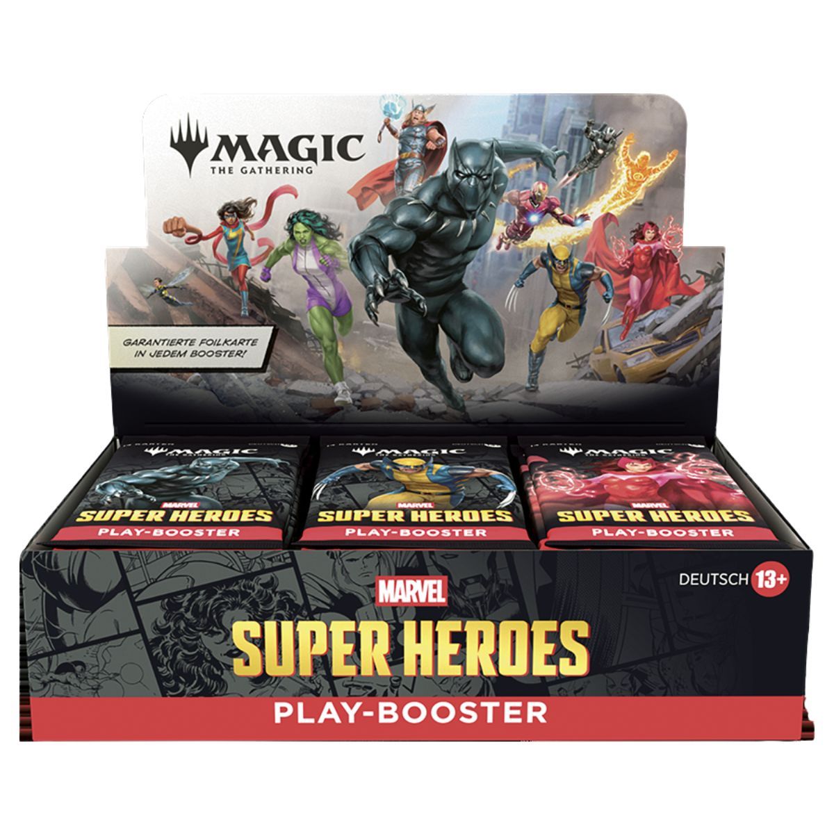 Magic: The Gathering Marvel Super Heroes Play Booster Display Deutsch
