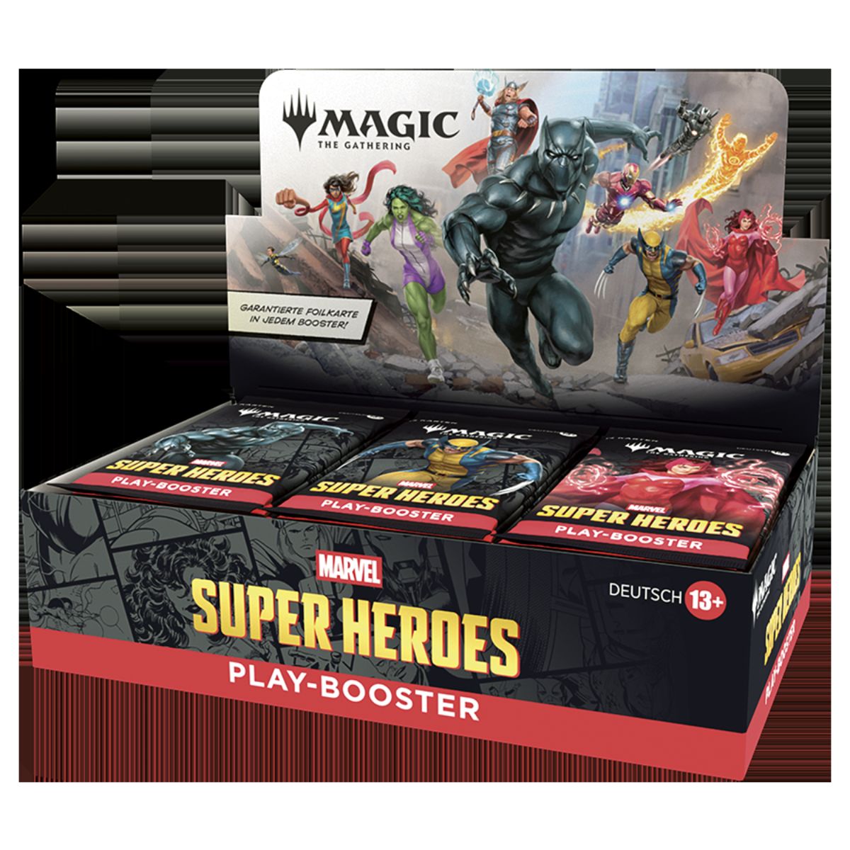 Magic: The Gathering Marvel Super Heroes Play Booster Display Englisch