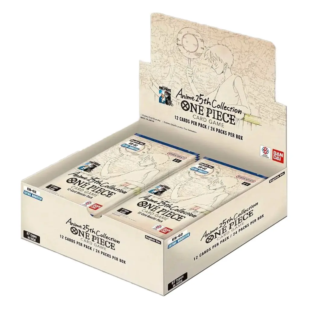 One Piece Card Game EB02 Anime 25th Collection Booster Display Englisch