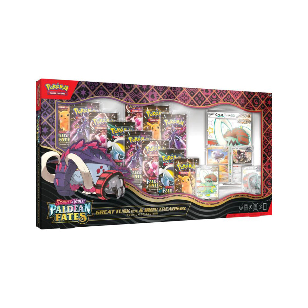 Pokemon - Paldean Fates - Great Tusk EX & Iron Treads EX Premium Collection