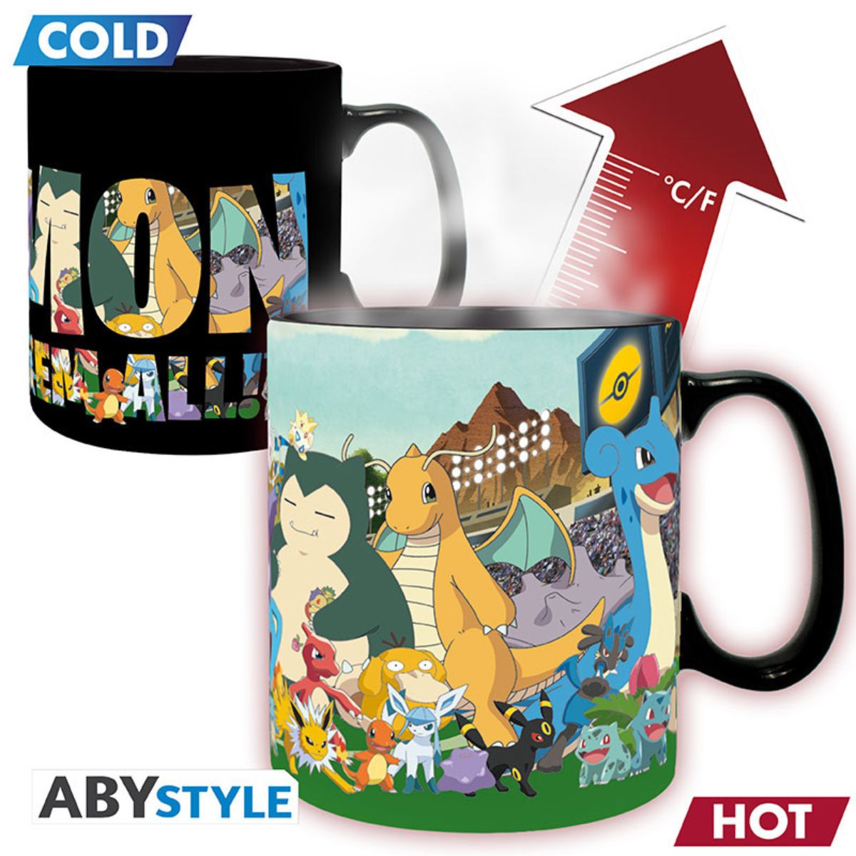 Pokemon Tasse Heat Change 460 ml "Gotta Catch Em All"