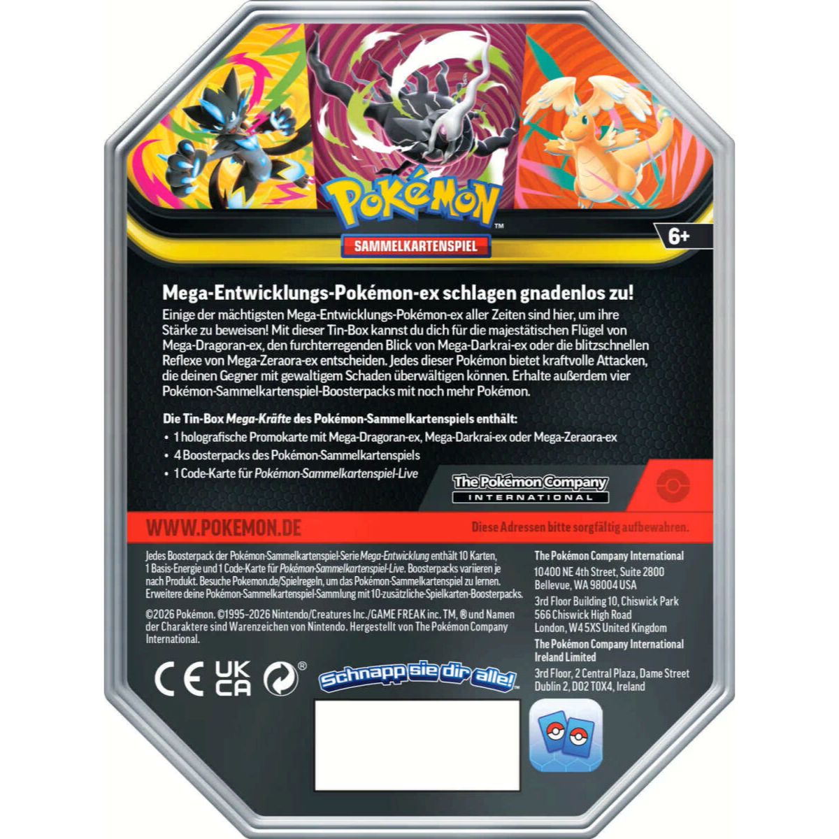 Pokémon Mega-Dragoran ex Tin Box Deutsch