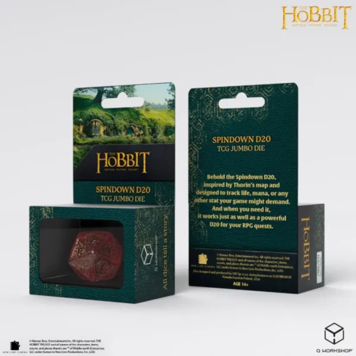 Q-Workshop Ember TCG Jumbo Die The Hobbit Spindown D20