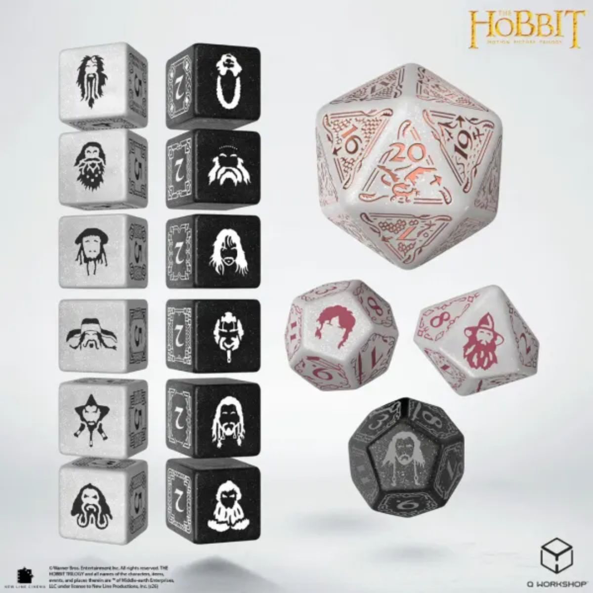 Q-Workshop Radiant Dawn The Hobbit TCG Dice Set