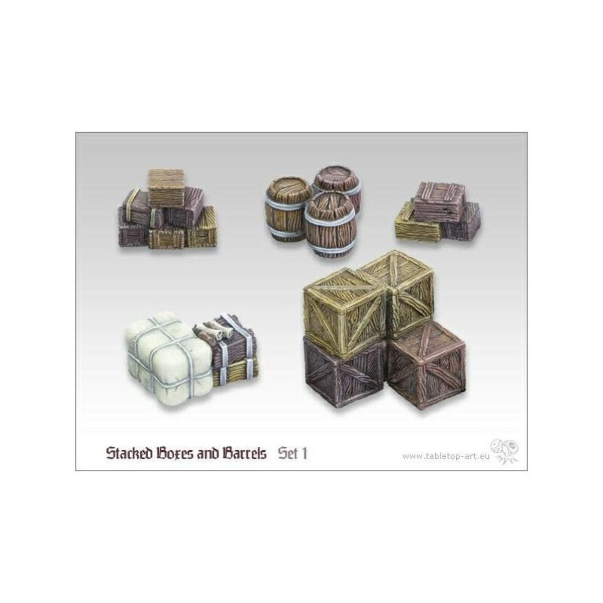 Stacked Boxes And Barrels Set 1
