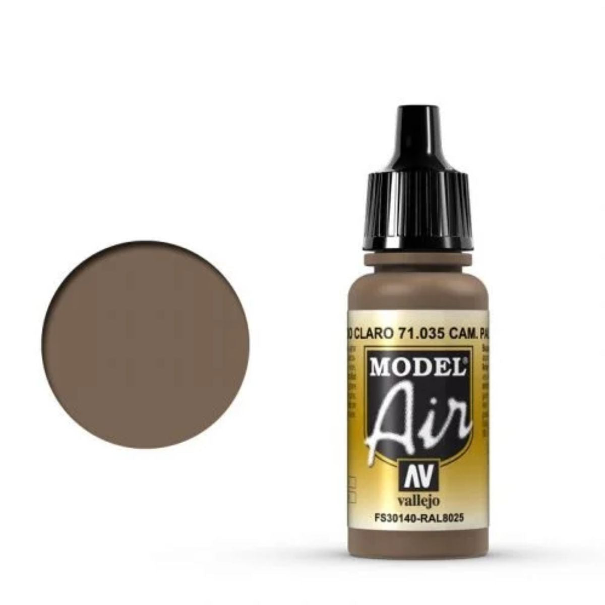 Vallejo Model Air 035 Camouflage Light Brown (17 ml)
